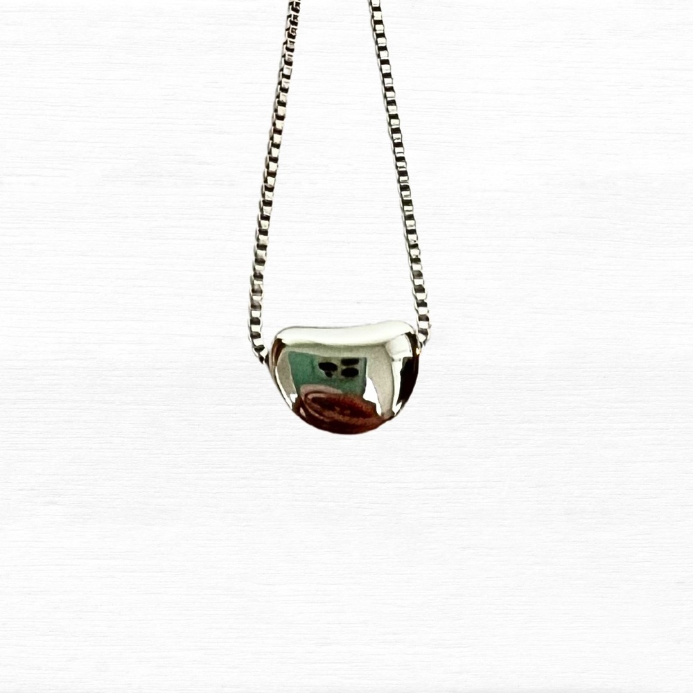 Sterling Silver Bean Necklace